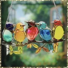 インテリア　看板　小鳥　サンキャッチャー　アクリルプレート　壁掛け 飾り