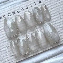 メルカリ便 ネイルチップ 現品 マグネット ニュアンス ネイル NO.424