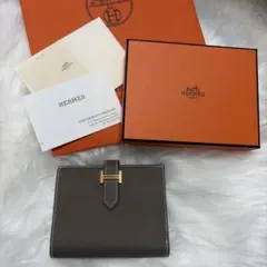 HERMES ベアン コンビネシルバー金具工 トゥープ - メルカリ