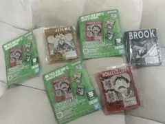 ワンピースベースショップ一番くじ　アクリルブロック　ルフィ　ブルック　ジンベエ
