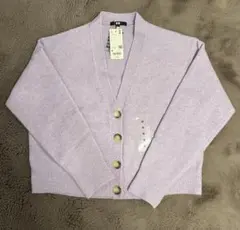 ユニクロ　スフレヤーン　Ｖネックショート　カーディガン