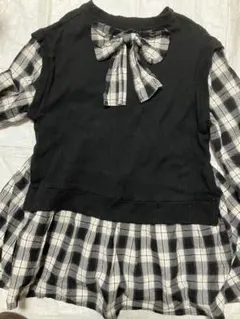 プティマインLIEN リボン付き長袖ニット