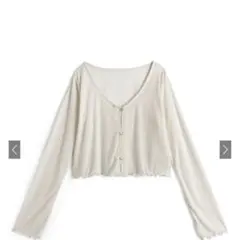 GRL シアーリブカーディガン[ru1192]