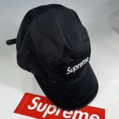 supreme washed chino twill camp black