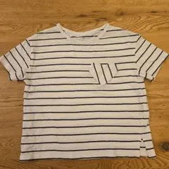 H&M ストライプ Tシャツ ハートポケット