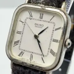 美品 SEIKO 5E31-5B10 ドルチェ シルバー文字盤 クオーツ メンズ