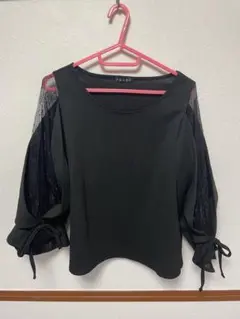 INGNI 黒の五分袖ブラウス M