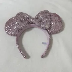 Disney1回使用ディズニー カチューシャ スパンコール キラキラミニーピンク