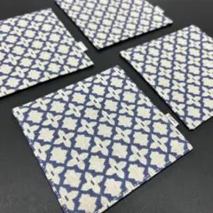 ハンドメイド　コースター　刺し子風 ① ４枚セット
