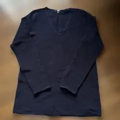 UNIQLO ネイビー Vネックニット L