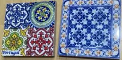 ポルトガルのセラミックタイル 2枚セット