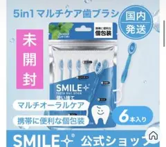 SMILE 使い捨て多機能歯ブラシ 6本入　歯ブラシ　歯間ブラシ