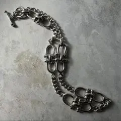 ヴィンテージヘビーホースシューチェーン ネックレス シルバー925メキシコ製