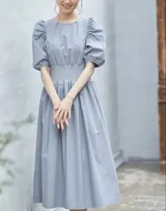 TOCCO☆ウエストリブワンピース☆サックスブルー