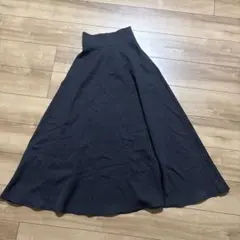 フレアロングスカート ブラック