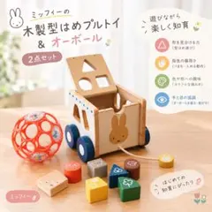 miffy おさんぽパズルカー 木のおもちゃ 知育 ミッフィー 積み木オーボール