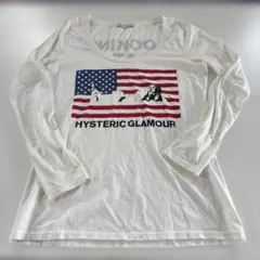 HYSTERIC GLAMOUR アメリカ国旗 長袖Tシャツ