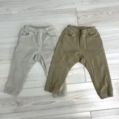 無印良品　2枚セット　ベージュ長ズボン
