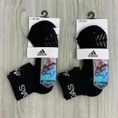 アディダス サポートソックス 23-25cm ブラック 2足セット 未使用