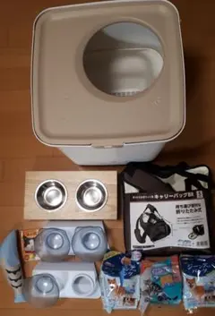 Pandaloli 猫用自動トイレ ゴミ袋,猫砂マット付き バレル水洗い可