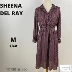 美品 SHEENA DEL RAY シーナデレイ ロングワンピース 総柄 ゴム付
