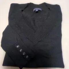 GAPブラック Vネック ニット 長袖　M