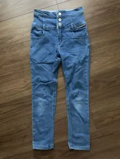 140cm キッズ ハイウエストデニムパンツ