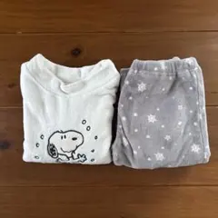 GU フリースもこもこパジャマ　120 スヌーピー