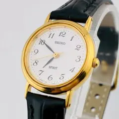 【美品/電池交換済】SEIKO SPIRIT レディース腕時計 新品ベルト