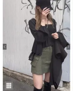 GRL インパン付きミリタリーミニスカート