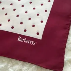 バーバリー スカーフ レッド水玉