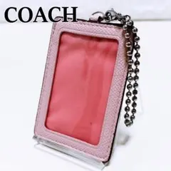 COACH　コーチ　ピンク系　パスケース・定期入れ　レザー