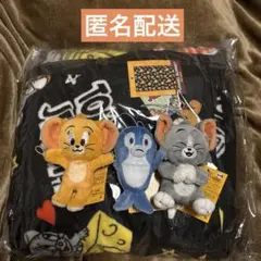 【新品タグ付】トム&ジェリー 可愛い逃亡者マスコット&ブランケット 4点セット