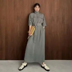 CLANE HALF ZIP MILITARY ONE PIECE クラネ