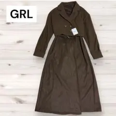 タグ付未使用品GRLフェイクウール3Wayショート丈ジャケットXワンピースセット