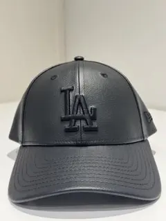 THECAP別注ブラックレザーキャップ ドジャース 9FORTY ニューエラ