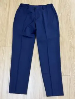 COMME CA ISM ウール混 スラックス パンツ ネイビー L 洗える