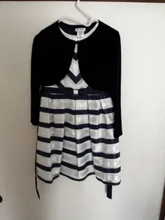 Jona Michelle ネイビーホワイトのワンピース ボレロ付き サイズ10