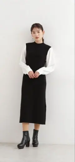 NBBドッキングスリーブニットワンピース