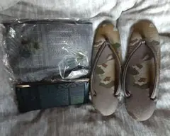 草履と和柄財布と和柄ポーチの３点セット