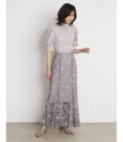 3pieceジョーゼットレースワンピース