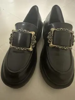 ビジューローファー ブラック 厚底