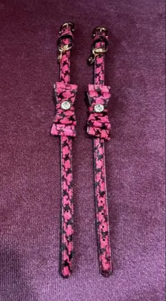 リボン付き犬用首輪　2本セット