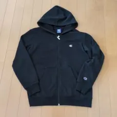 160 ブラック　チャンピオン パーカー　キッズ