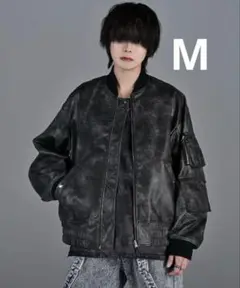 【ADRER】ヴィンテージメイクPU／カモフラージュリバーシブルMA-1