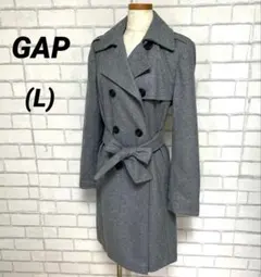 大特価！GAP ギャップ　ウールトレンチコート　ロング　グレー　ベルト付き　冬服