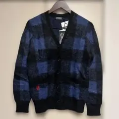 HYSTERIC GLAMOUR モヘアカーディガン チェック柄 ブルー 未使用のサムネイル