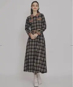 レディアゼル　チェック柄シャツ／ロングスカートセットアップ