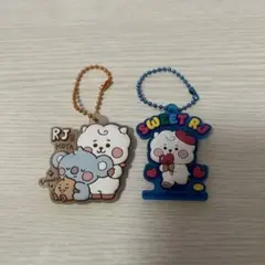 BT21 RJ & KOYA ＆SHOOKYのラバーキーホルダーセット