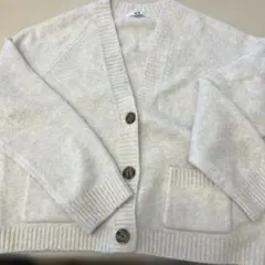 UNIQLO アイボリー スフレヤーン カーディガン M